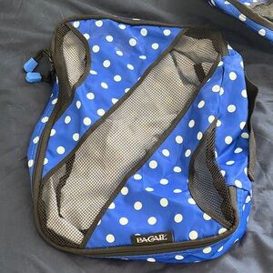 Bagail Blue set of 4 packing cubes and Drawstring shoe Bag